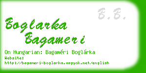 boglarka bagameri business card