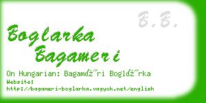 boglarka bagameri business card